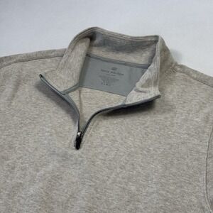 Mack Weldon Men's 1/4 Zip Sweatshirt Pullover Long Sleeve Cotton Gray 2XL